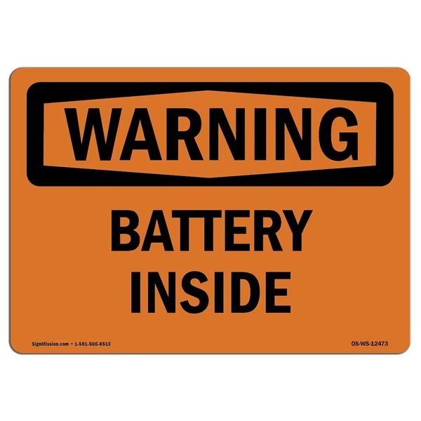 Safety Sign, OSHA WARNING, 3.5